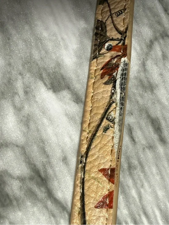 Betsey Johnson Floral Print Crossbody Bag purse with Bow Gold Chain - Picture 7 of 7